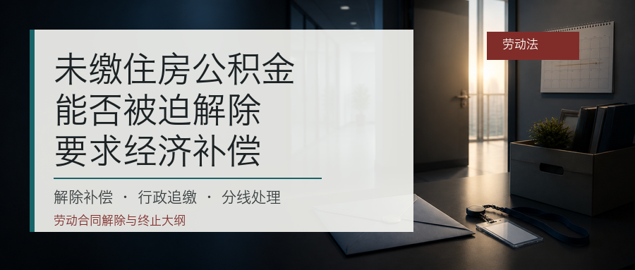未缴住房公积金能否被迫解除要求经济补偿封面